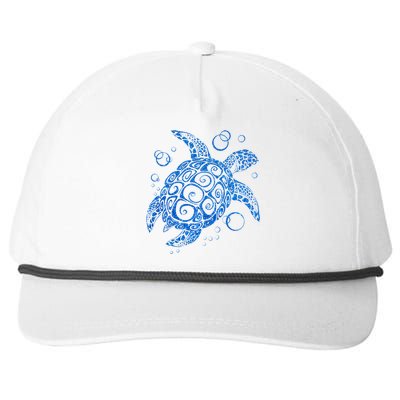 Sea Turtle Ocean Animals Snapback Five-Panel Rope Hat