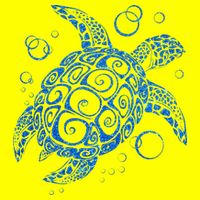 Sea Turtle Ocean Animals USA-Made Doggie Bandana