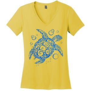 Sea Turtle Ocean Animals Women's V-Neck T-Shirt