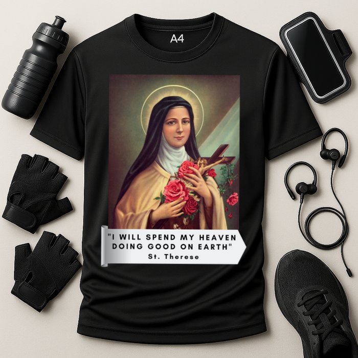 St Therese Of Lisieux Saint Therese Of Jesus Catholic Gift Cooling Performance Crew T-Shirt