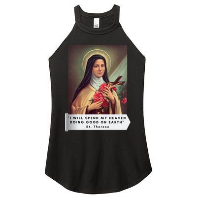 St Therese Of Lisieux Saint Therese Of Jesus Catholic Gift Women's Perfect Tri Rocker Tank