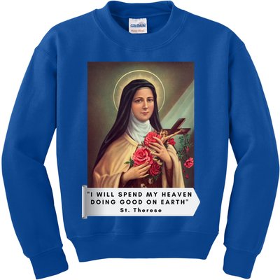 St Therese Of Lisieux Saint Therese Of Jesus Catholic Gift Kids Sweatshirt