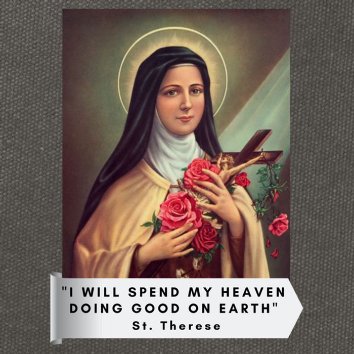 St Therese Of Lisieux Saint Therese Of Jesus Catholic Gift Cotton Canvas Backpack