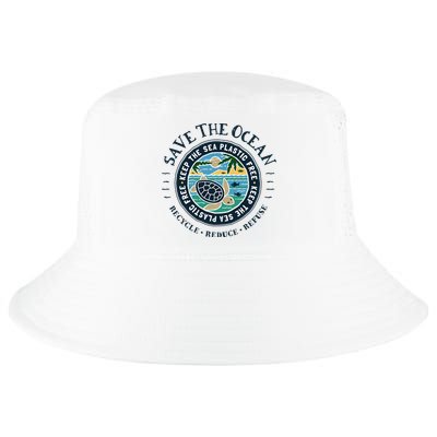 Save The Ocean Keep The Sea Plastic Free Turtle Scene Cool Comfort Performance Bucket Hat