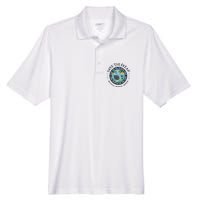 Save The Ocean Keep The Sea Plastic Free Turtle Scene Men's Origin Performance Piqué Polo