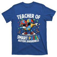 Sped Teacher Of Smart Puzzle Heart Dabbing Autism Awareness Gift T-Shirt