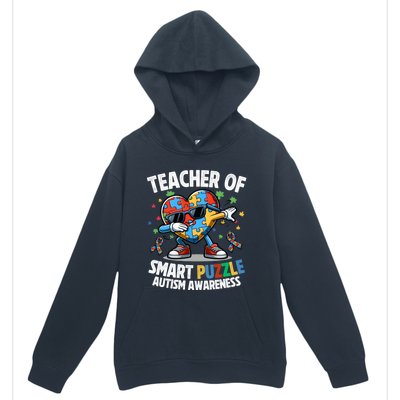 Sped Teacher Of Smart Puzzle Heart Dabbing Autism Awareness Gift Urban Pullover Hoodie