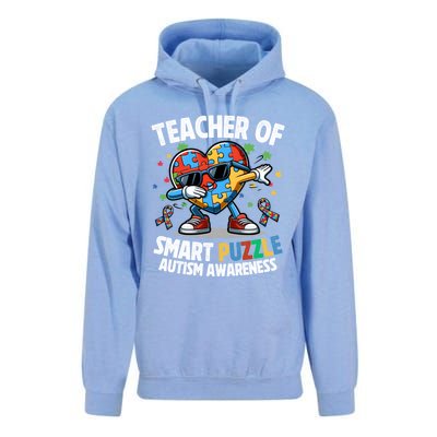 Sped Teacher Of Smart Puzzle Heart Dabbing Autism Awareness Gift Unisex Surf Hoodie