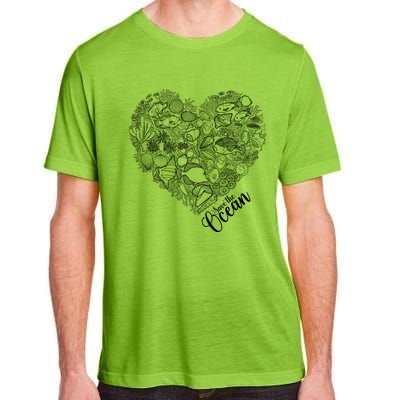 Save The Ocean Sea Love Heart Great Gift For Valentines Day Adult ChromaSoft Performance T-Shirt