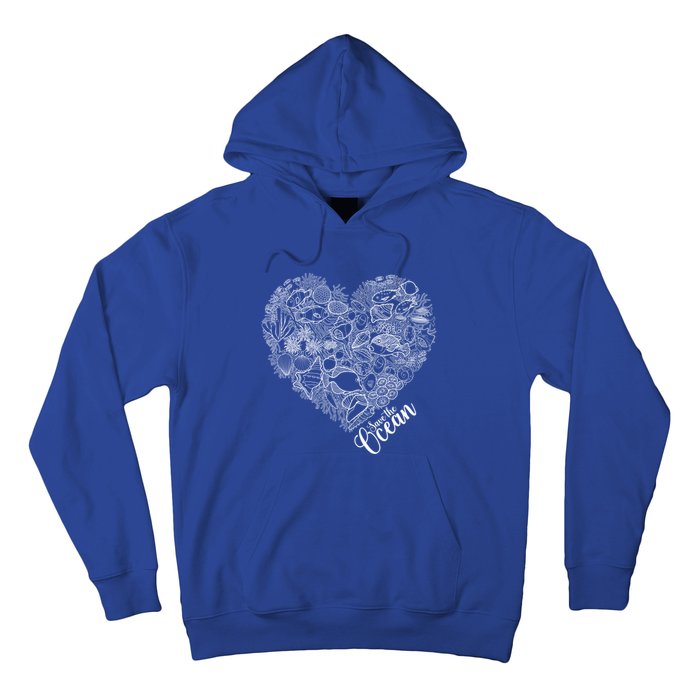 Save The Ocean Sea Love Heart Great Gift For Valentines Day Hoodie