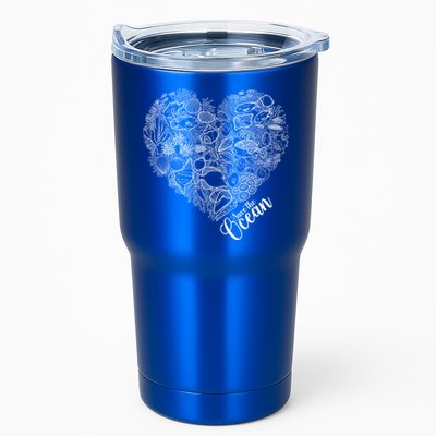 Save The Ocean Sea Love Heart Great Gift For Valentines Day Tumbler