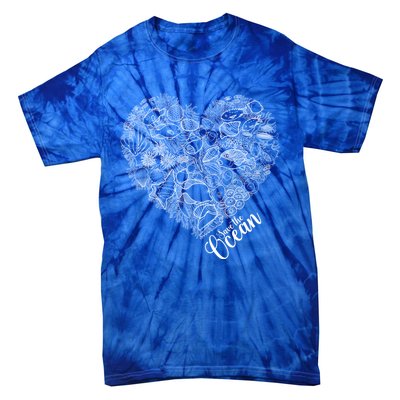 Save The Ocean Sea Love Heart Great Gift For Valentines Day Tie-Dye T-Shirt