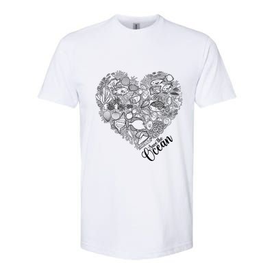 Save The Ocean Sea Love Heart Great Gift For Valentines Day Softstyle CVC T-Shirt