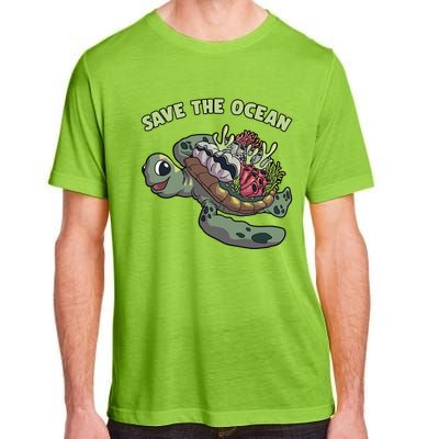 Save The Ocean Sea Turtle Coral Reef Marine Environtal Gift Adult ChromaSoft Performance T-Shirt