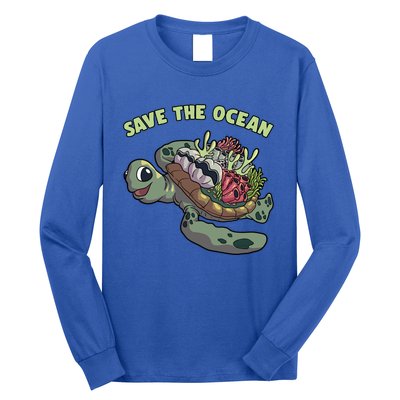 Save The Ocean Sea Turtle Coral Reef Marine Environtal Gift Long Sleeve Shirt