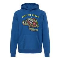 Save The Ocean Sea Turtle Coral Reef Marine Environtal Gift Premium Hoodie