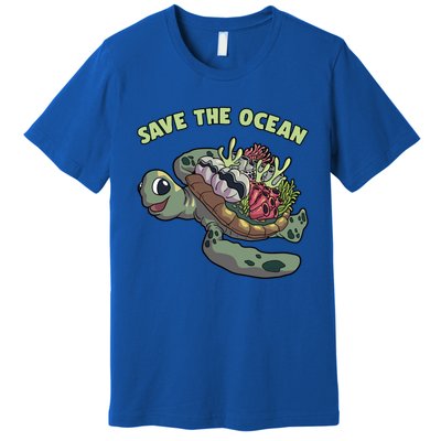 Save The Ocean Sea Turtle Coral Reef Marine Environtal Gift Premium T-Shirt