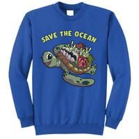 Save The Ocean Sea Turtle Coral Reef Marine Environtal Gift Tall Sweatshirt