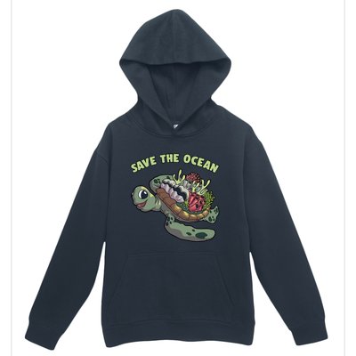 Save The Ocean Sea Turtle Coral Reef Marine Environtal Gift Urban Pullover Hoodie