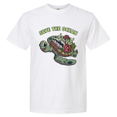 Save The Ocean Sea Turtle Coral Reef Marine Environtal Gift Garment-Dyed Heavyweight T-Shirt