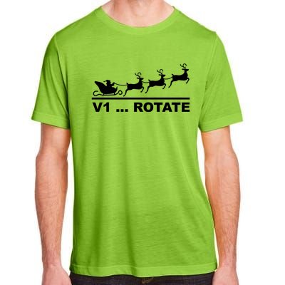 Santa Take Off Funny Pilot Airplane Christmas Gift Adult ChromaSoft Performance T-Shirt