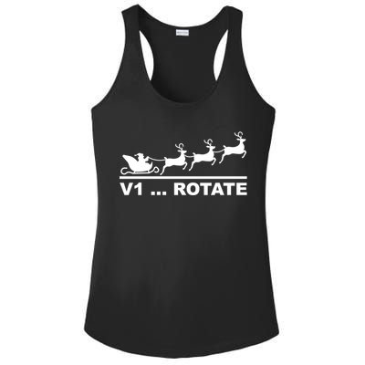 Santa Take Off Funny Pilot Airplane Christmas Gift Ladies PosiCharge Competitor Racerback Tank