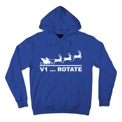 Santa Take Off Funny Pilot Airplane Christmas Gift Tall Hoodie