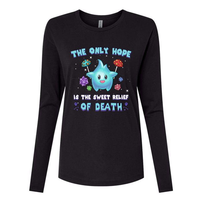 Star The Only Hope Is The Sweet Relief Of Death Luma Star Womens Cotton Relaxed Long Sleeve T-Shirt