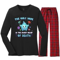 Star The Only Hope Is The Sweet Relief Of Death Luma Star Women's Long Sleeve Flannel Pajama Set 