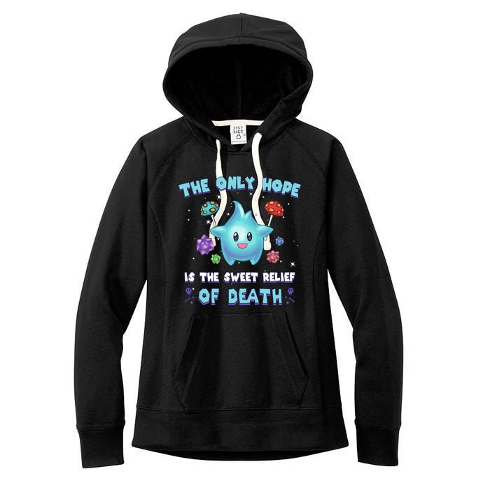 Star The Only Hope Is The Sweet Relief Of Death Luma Star Women's Fleece Hoodie