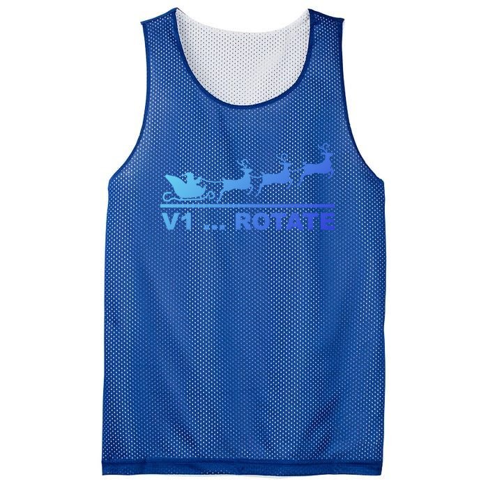 Santa Take Off Funny Pilot Airplane Christmas Gift Mesh Reversible Basketball Jersey Tank