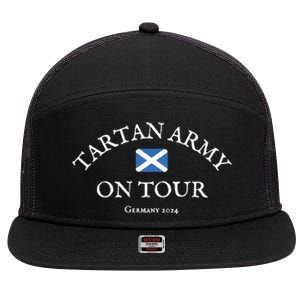 Scotland Tartan On 2024 7 Panel Mesh Trucker Snapback Hat