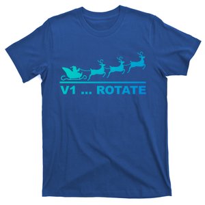 Santa Take Off Funny Pilot Airplane Christmas Gift T-Shirt