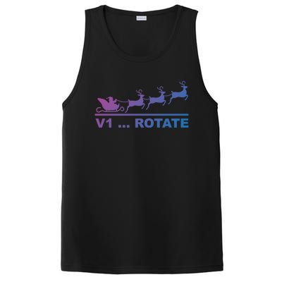 Santa Take Off Funny Pilot Airplane Christmas Gift PosiCharge Competitor Tank