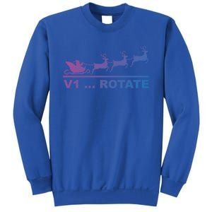 Santa Take Off Funny Pilot Airplane Christmas Gift Sweatshirt