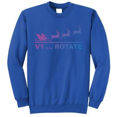 Santa Take Off Funny Pilot Airplane Christmas Gift Sweatshirt