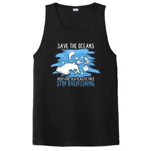 Save The Oceans Keep Sea Plastic Free Earth Recycle Great Gift PosiCharge Competitor Tank