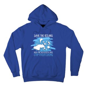 Save The Oceans Keep Sea Plastic Free Earth Recycle Great Gift Hoodie