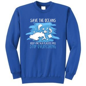 Save The Oceans Keep Sea Plastic Free Earth Recycle Great Gift Sweatshirt