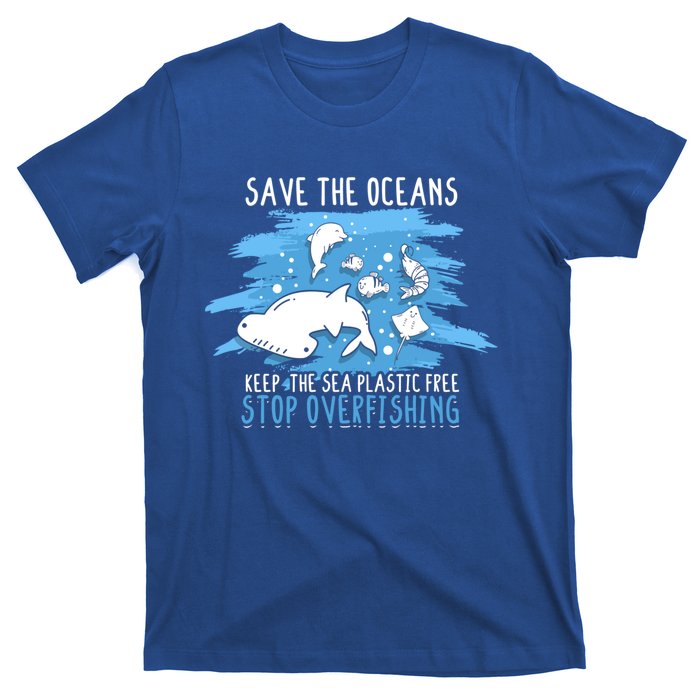 Save The Oceans Keep Sea Plastic Free Earth Recycle Great Gift T-Shirt