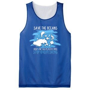 Save The Oceans Keep Sea Plastic Free Earth Recycle Great Gift Mesh Reversible Basketball Jersey Tank