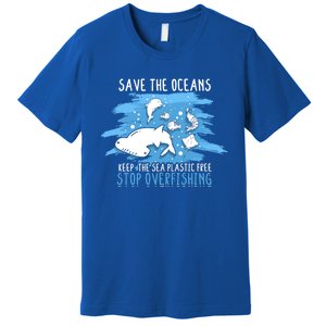 Save The Oceans Keep Sea Plastic Free Earth Recycle Great Gift Premium T-Shirt