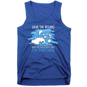 Save The Oceans Keep Sea Plastic Free Earth Recycle Great Gift Tank Top