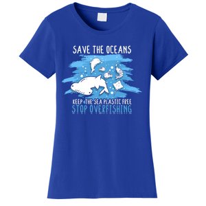 Save The Oceans Keep Sea Plastic Free Earth Recycle Great Gift Women's T-Shirt