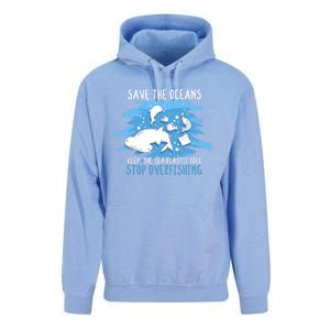 Save The Oceans Keep Sea Plastic Free Earth Recycle Great Gift Unisex Surf Hoodie