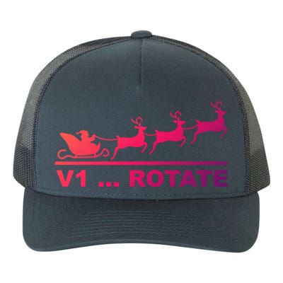 Santa Take Off Funny Pilot Airplane Christmas Gift Yupoong Adult 5-Panel Trucker Hat