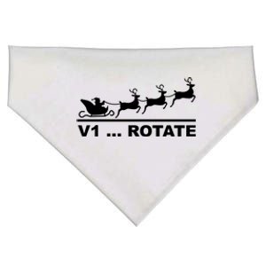 Santa Take Off Funny Pilot Airplane Christmas Gift USA-Made Doggie Bandana