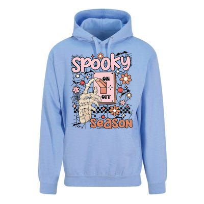 Spooky Turn Off Turn On Season Skeleton Hand Funny Halloween Unisex Surf Hoodie