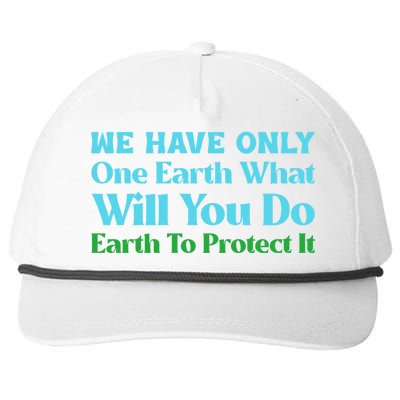 Save The Oceans Marine Life For Environtal Awareness Gift Snapback Five-Panel Rope Hat