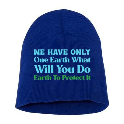 Save The Oceans Marine Life For Environtal Awareness Gift Short Acrylic Beanie